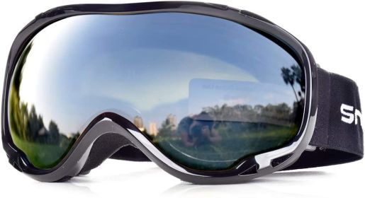 Snowledge Ski Goggles-Snow Snowboard Goggles OTG for Men Women Adult, Anti Fog 100% UV Protection (Color: HB-167 Black #3gray)
