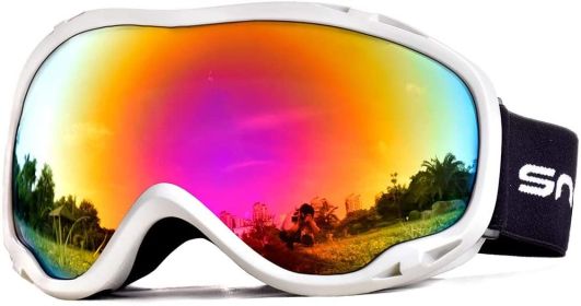 Snowledge Ski Goggles-Snow Snowboard Goggles OTG for Men Women Adult, Anti Fog 100% UV Protection (Color: HB-167 WRed)