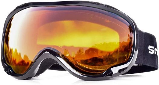 Snowledge Ski Goggles-Snow Snowboard Goggles OTG for Men Women Adult, Anti Fog 100% UV Protection (Color: HB-167 BOrange)