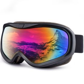 Snowledge Ski Goggles-Snow Snowboard Goggles OTG for Men Women Adult, Anti Fog 100% UV Protection (Color: HB-03 Black Frame Red Lens)