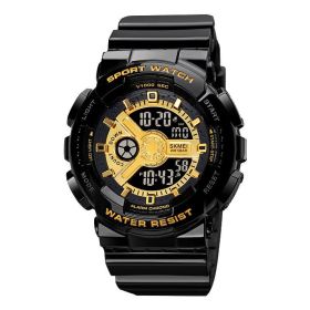 Youth Sports Watch Male Multi-function Waterproof Student Electronic Watch (Option: Gold-Woman)