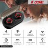 5 CORE Wireless Earbuds, Bluetooth 5.0 Noise Cancelling Headphones w/Charging Case- 132Hrs Play Time, Built-in Microphone IPX8 Waterproof for Sports W