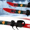 Snow Ski and Pole Set with Bindings 25.6" Ski Boards for Kids Age 2-4 Beginners, Blue