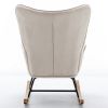 Modern Patchwork Accent Chair with Solid Wood Armrest and Feet, Mid-Century Modern Accent Sofa, Fabric Sofa Chair for Living Room Bedroom Studio, Comf