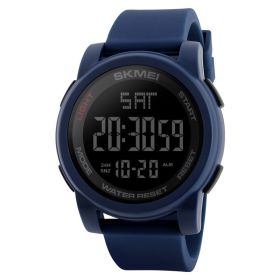 Outdoor Sports Multifunctional Electronic Watch (Color: Blue)