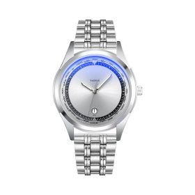 Business Men's Watches Men Luxury Brand Steel Luminous Sports Men's Watches Waterproof Wristwatch Relogio Masculino (Color: Silver)