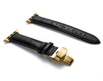 Strap 4 Slub Pattern Double Button Butterfly Buckle Strap (Option: Q-38MM)
