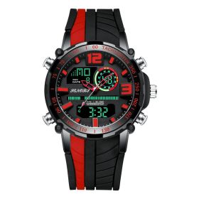 Business Sports Multi-function Dual Display Men's Watch (Color: Red)