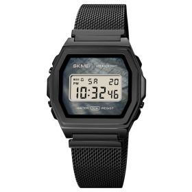 Fashion Cool Multi-function Trend Personality Student Waterproof Stainless Steel Electronic Watch (Option: 2style)